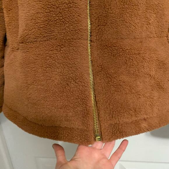 NWT Rebecca Minkoff soft teddy high neck puffer coat medium - Picture 6 of 11